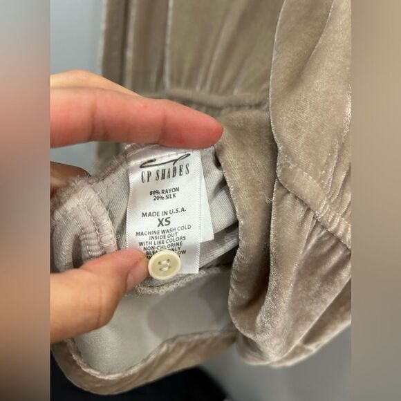 CP Shades Regina Velvet Tunic Top in Cream - Picture 6 of 8